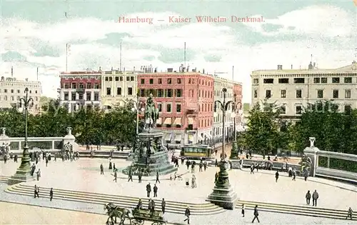 Hamburg Kaiser Wilhelm Denkmal Kat. Hamburg