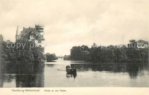 Uhlenhorst Partie an der Alster Kat. Hamburg