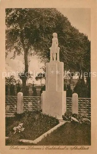 Altrahlstedt Detlev von Liliencron Grabdenkmal Kat. Hamburg