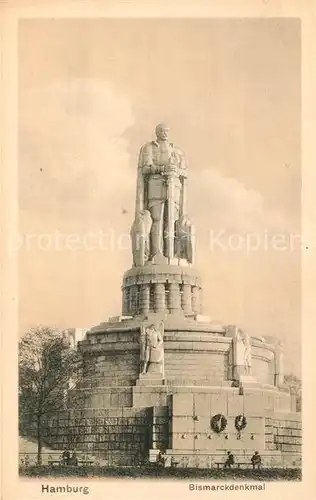 Hamburg Bismarckdenkmal Kat. Hamburg