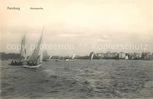 Hamburg Alsterpartie Segeln Kat. Hamburg