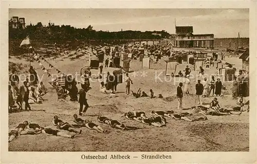 Ahlbeck Ostseebad Strandleben Kat. Heringsdorf Insel Usedom