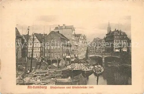 AK / Ansichtskarte Alt Hamburg Winserbaum und Winserbruecke 1883 Kat. Hamburg