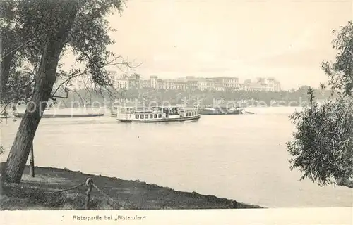 AK / Ansichtskarte Hamburg Alsterpartie bei "Alsterufer" Dampfer Kat. Hamburg