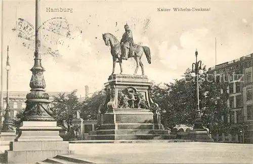 AK / Ansichtskarte Hamburg Kaiser Wilhelm Denkmal Reiterstandbild Kat. Hamburg