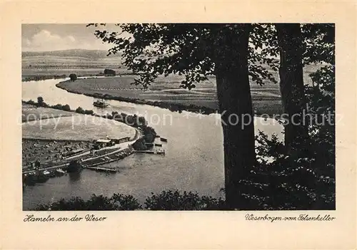 AK / Ansichtskarte Hameln Weser Weserbogen Felsenkeller 