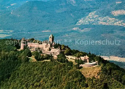 AK / Ansichtskarte Haut Koenigsbourg Hohkoenigsburg Fliegeraufnahme Chateau Kat. Orschwiller