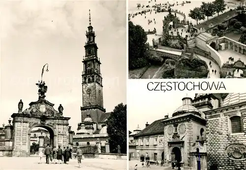 AK / Ansichtskarte Czestochowa Schlesien Kirchenturm Tor Gorze Kat. Tschenstochau