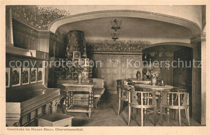 Ak Ansichtskarte Oberwiesenthal Erzgebirge Neues Haus Gaststube