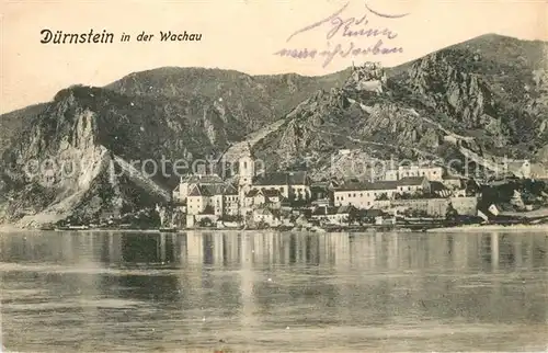 AK / Ansichtskarte Duernstein Wachau Teilansicht mit Ruine Kat. Duernstein