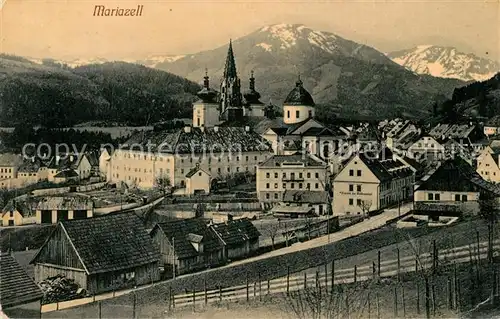 Mariazell Steiermark Panorama Wallfahrtskirche Kat. Mariazell