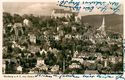 Marburg Lahn Stadt und Schloss Kat. Marburg