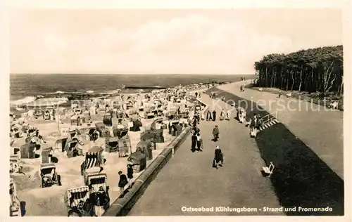 Kuehlungsborn Ostseebad Strand und Promenade Kat. Kuehlungsborn
