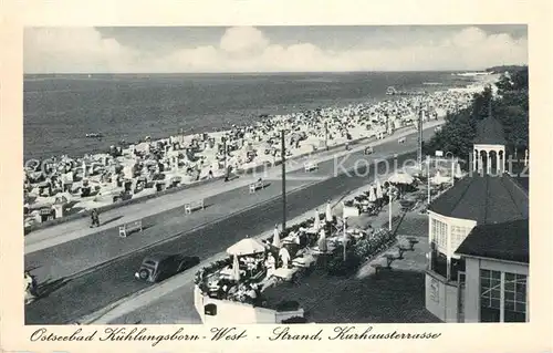 Kuehlungsborn Ostseebad Strand Kurhausterrasse Kat. Kuehlungsborn