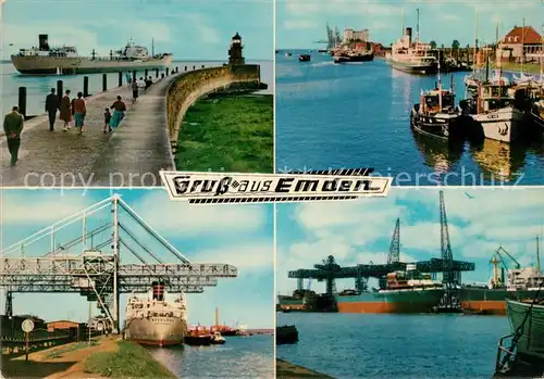 AK / Ansichtskarte Emden Ostfriesland Hafen Faehre Kat. Emden
