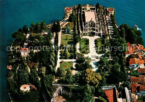 AK / Ansichtskarte Isola Bella Lago Maggiore Fliegeraufnahme Palazzo Borromeo