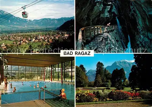 AK / Ansichtskarte Bad Ragaz Pizol Bahn Neues Thermalschwimmbad Kurpark Falknis Kat. Bad Ragaz