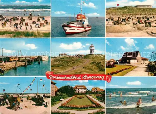 AK / Ansichtskarte Langeoog Nordseebad Leuchtturm Strand  Kat. Langeoog