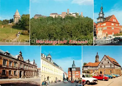 AK / Ansichtskarte Eisenach Thueringen Burschenschaftsdenkmal Wartburg Rathaus Postamt Residenzhaus Kat. Eisenach