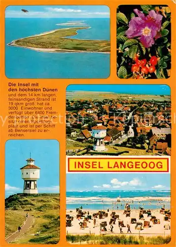 AK / Ansichtskarte Langeoog Nordseebad Strand Leuchtturm Panorama Kat. Langeoog