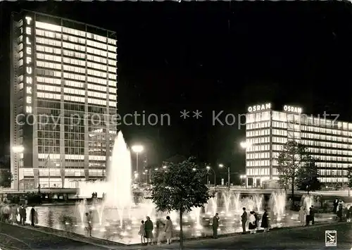 AK / Ansichtskarte Berlin Ernst Reuter Platz bei Nacht Brunnen Kat. Berlin