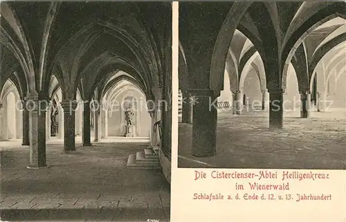 AK / Ansichtskarte Heiligenkreuz Niederoesterreich Die Cistercienser Abtei Schlafsaele Kat. Heiligenkreuz