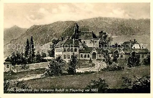 AK / Ansichtskarte Mayerling Baden Altes Jagdschloss des Kronprinz Rudolf Kat. Baden