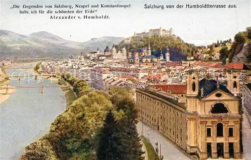 AK / Ansichtskarte Salzburg Oesterreich Blick von der Humboldtterrasse Kat. Salzburg