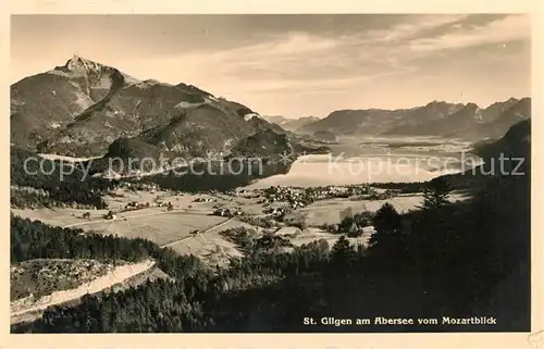 AK / Ansichtskarte St Gilgen Salzkammergut am Arbersee vom Mozartblick Kat. St Gilgen Wolfgangsee