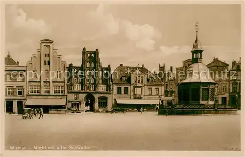 Wismar Mecklenburg Markt Alter Schwede Wasserkunst