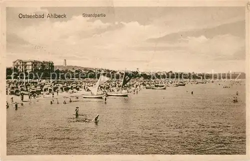 Ahlbeck Ostseebad Strandpartie Kat. Heringsdorf Insel Usedom