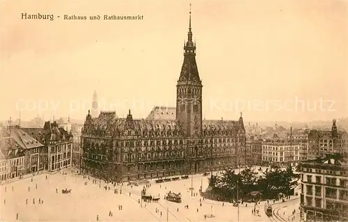 Hamburg Rathaus und Rathausmarkt Kat. Hamburg