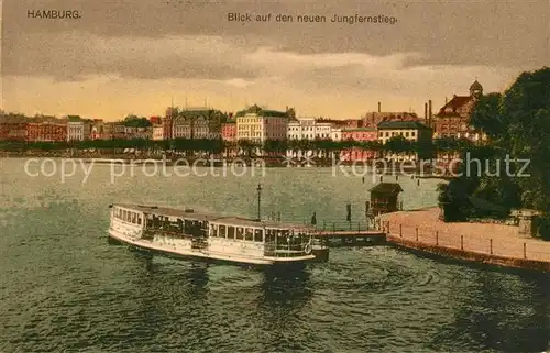 Hamburg Blick auf den neuen Jungfernstieg Dampfer Kat. Hamburg