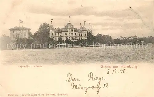 AK / Ansichtskarte Hamburg Aussenalster Bellevue Deutsche Reichspost Kat. Hamburg