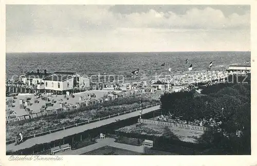 AK / Ansichtskarte Zinnowitz Ostseebad Strand Seebruecke