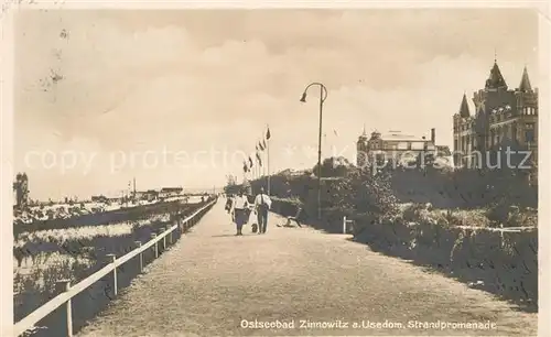 AK / Ansichtskarte Zinnowitz Ostseebad Strandpromenade