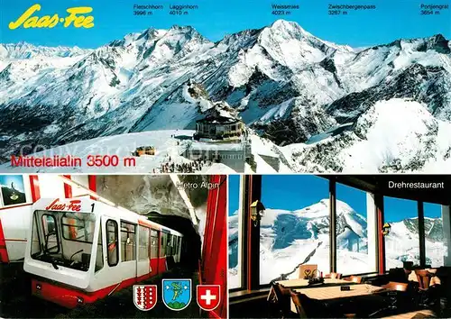 AK / Ansichtskarte Saas Fee Mittelallalin Metro Alpin Drehrestaurant  Kat. Saas Fee