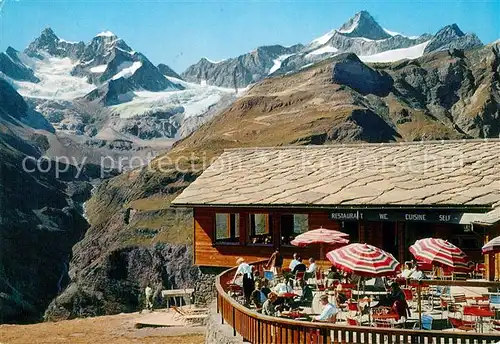 AK / Ansichtskarte Zermatt VS Restaurant Sunnegga Obergabelhorn Zinalrothorn Kat. Zermatt