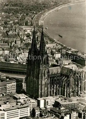 AK / Ansichtskarte Koeln Rhein Fliegeraufnahme Dom Kat. Koeln