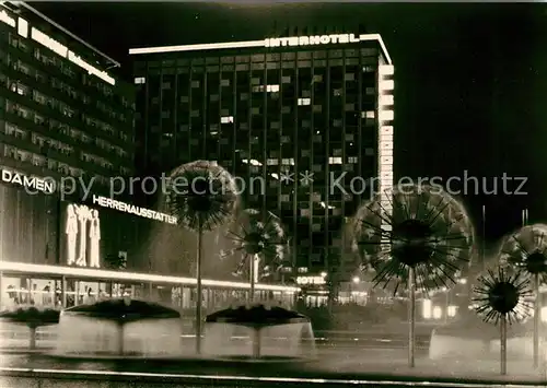 AK / Ansichtskarte Dresden Prager Strasse Interhotel Nacht Kat. Dresden Elbe