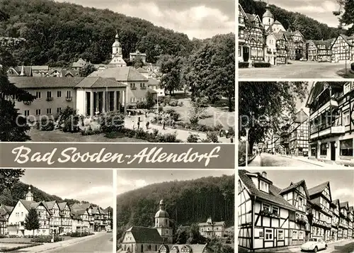 AK / Ansichtskarte Bad Sooden Allendorf Fachwerkhaeuser Kirche  Kat. Bad Sooden Allendorf