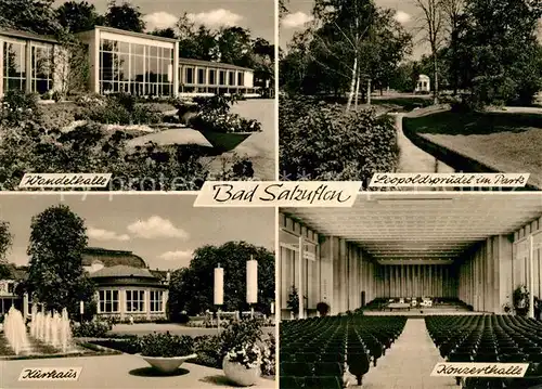 AK / Ansichtskarte Bad Salzuflen Wandelhalle Leopoldsprudel Park Kurhaus Konzerthalle Kat. Bad Salzuflen