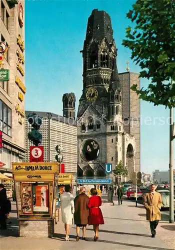 AK / Ansichtskarte Berlin Kurfuerstendamm alte und neue Kaiser Wilhelm Gedaechtnis Kirche Kat. Berlin