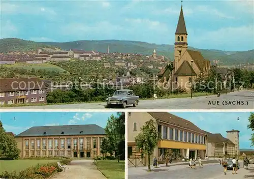 AK / Ansichtskarte Aue Sachsen Kulturhaus Ernst Thaelmann Kaufhaus Oberschule Kat. Aue