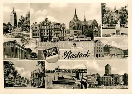 AK / Ansichtskarte Rostock Mecklenburg Vorpommern Kroepeliner Tor Ernst Thaelmann Platz Warnow Muehlenstrasse Kat. Rostock