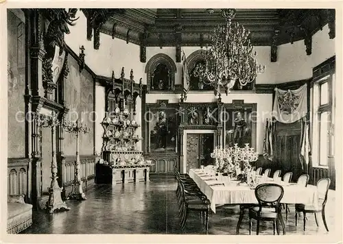 AK / Ansichtskarte Wernigerode Harz Feudalmuseum Schloss Wernigerode Grosser Prunksaal Silbertafel Kat. Wernigerode