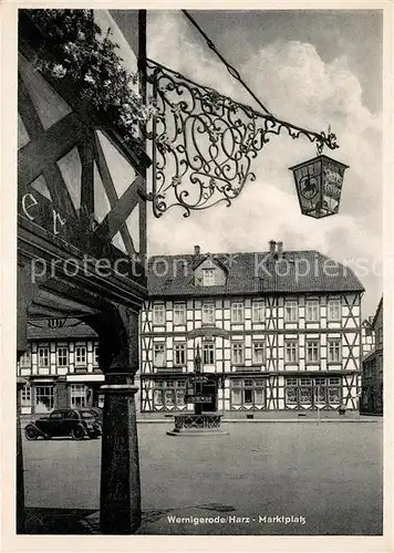 AK / Ansichtskarte Wernigerode Harz Marktplatz Kat. Wernigerode