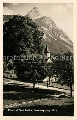 AK / Ansichtskarte Ehrwald Tirol mit Sonnenspitze