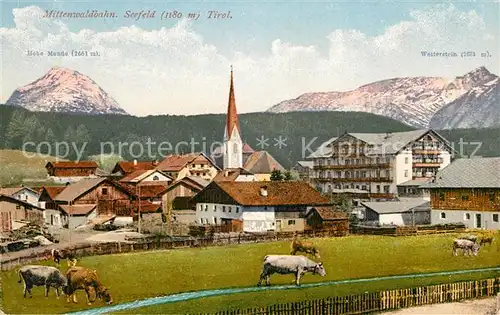 AK / Ansichtskarte Seefeld Tirol Mittenwaldbahn Hohe Munde Wetterstein Kat. Seefeld in Tirol