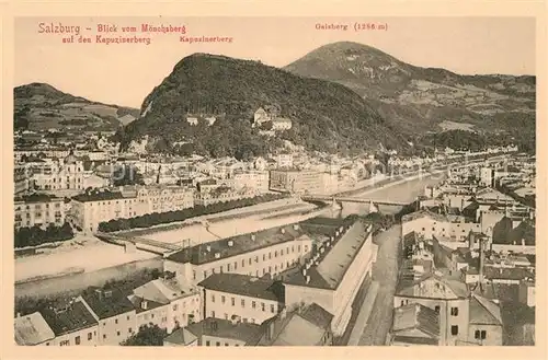 AK / Ansichtskarte Salzburg Oesterreich Blick vom Moenchsberg auf den Kapuzinerberg Kat. Salzburg